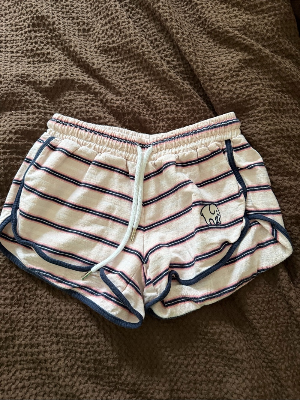 Striped Pink & Navy Women's Lounge Shorts